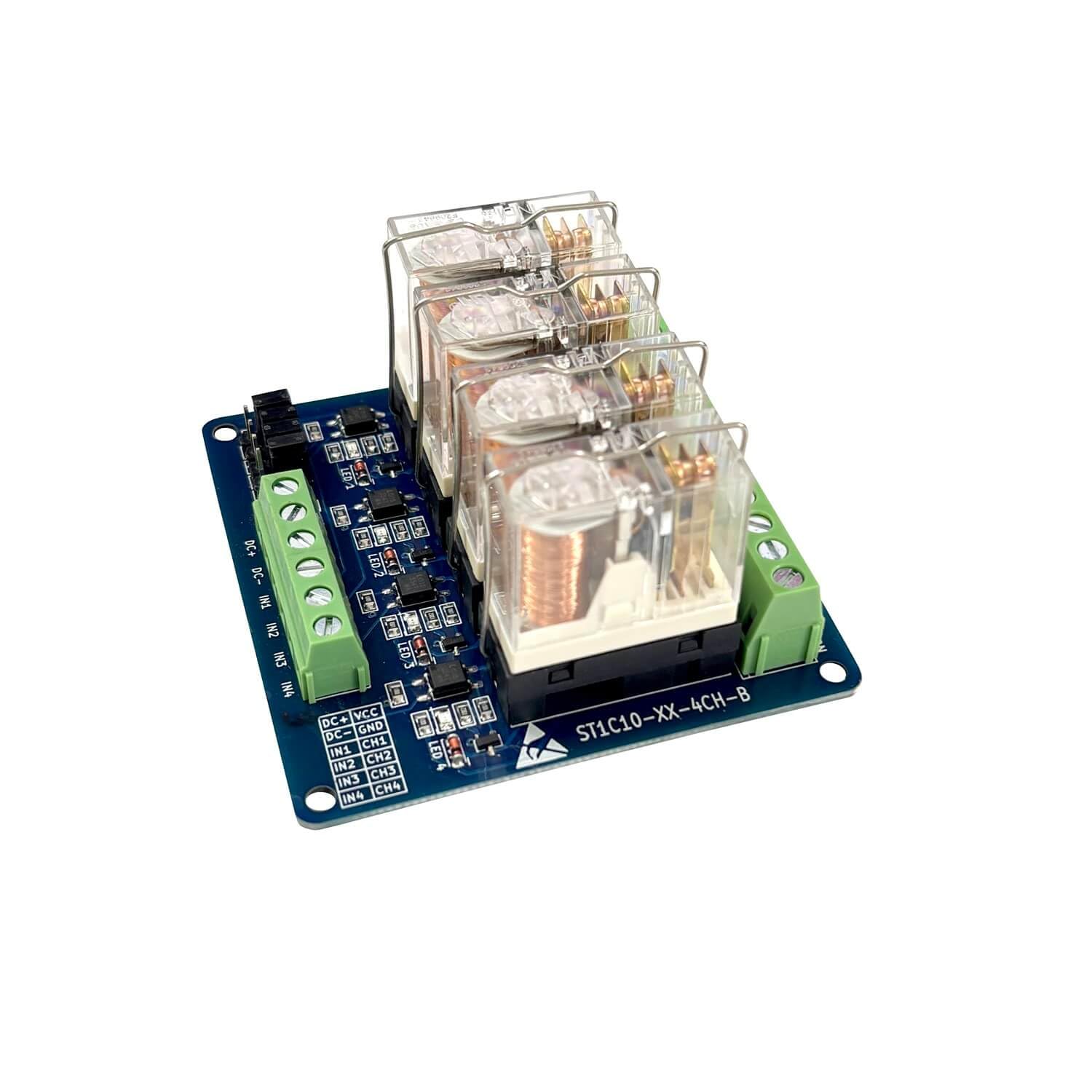 STC10-O-05-4CH-B -4 Channel 5V 10A Relay Module With Optocoupler